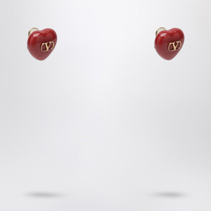 Valentino Garavani Royal Heart Red Earrings Women
