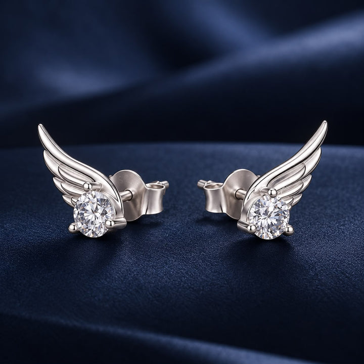 925 Sterling Silver White Gold Plated 0.3ct Moissanite 0.5x1.3cm Earrings for Women