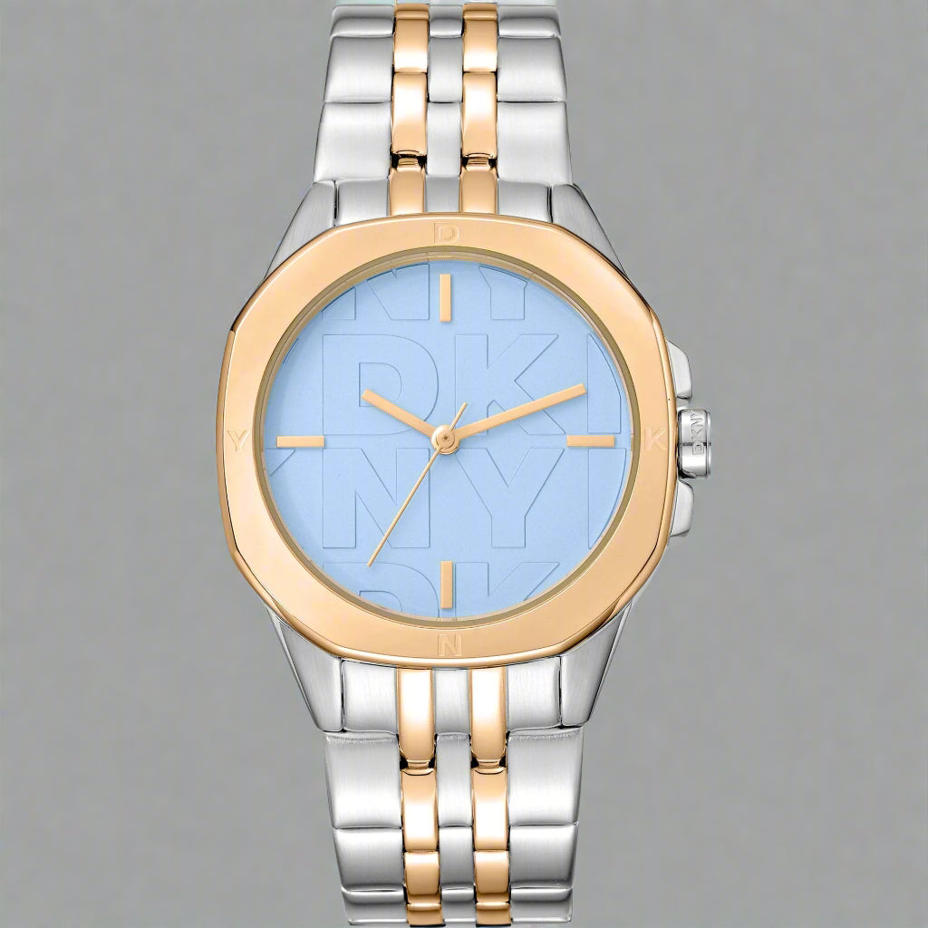 DKNY women's blue dial two tone analog Watches