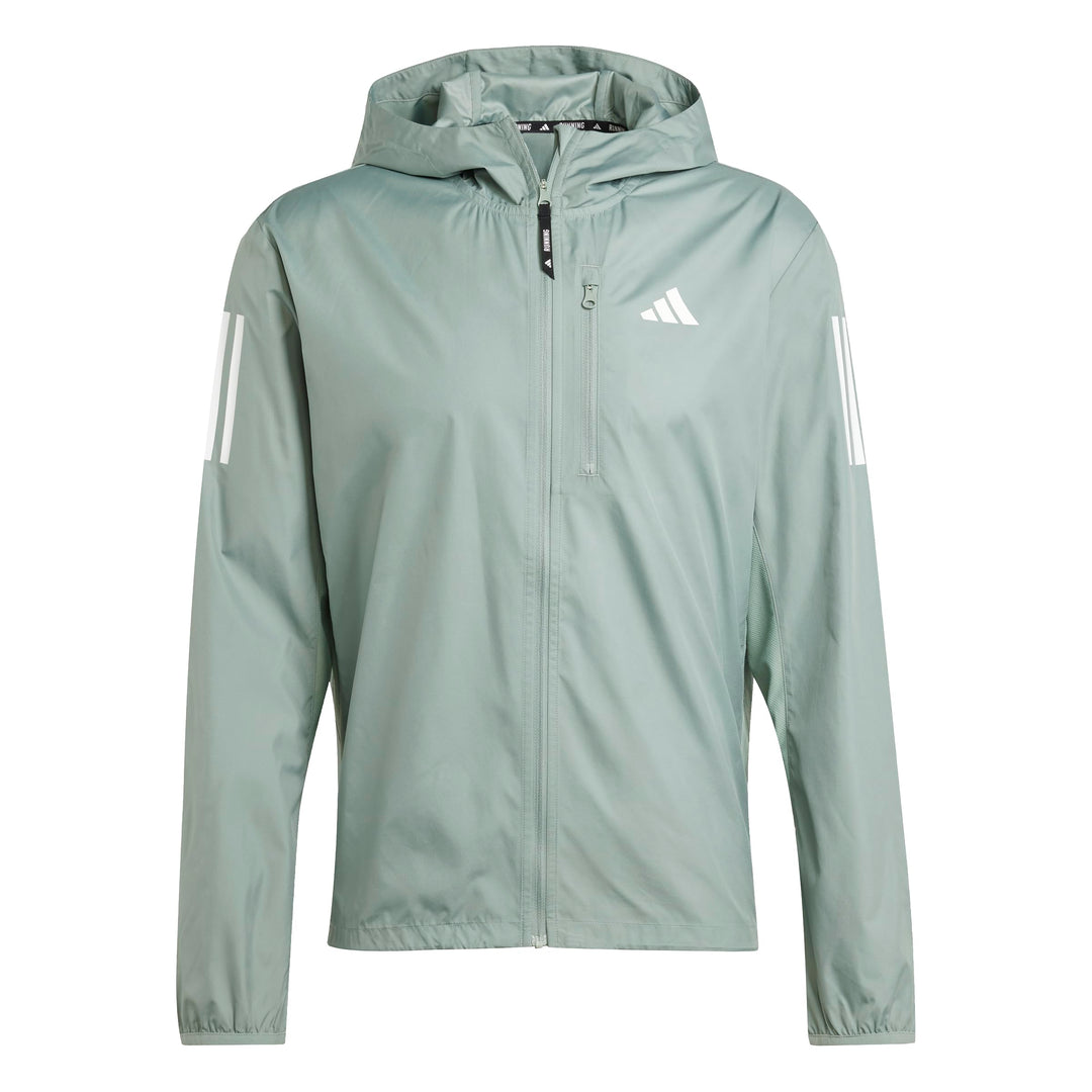 adidas Mens Own The Run Jacket Silver Green