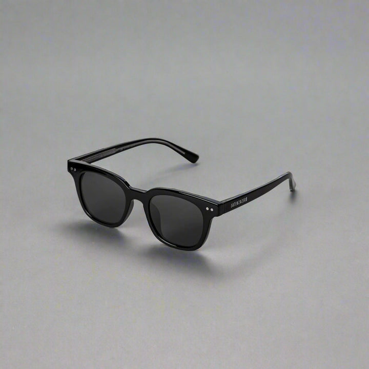 Black stylish Italian designed affordable sunglasses with UV protection.