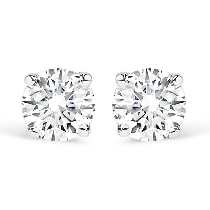14K Yellow Gold 1.0 Cttw Lab Grown Diamond Solitaire Stud Earrings