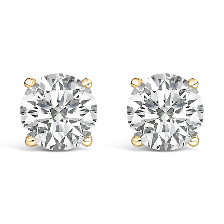 14K White Gold 1.00 Cttw Lab Grown Diamond Solitaire Stud Earrings