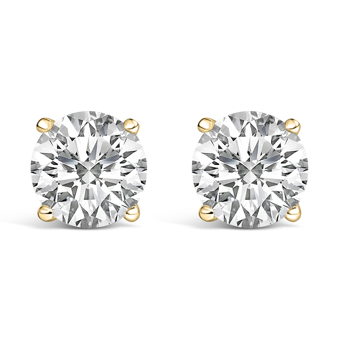 14K White Gold 1.00 Cttw Lab Grown Diamond Solitaire Stud Earrings