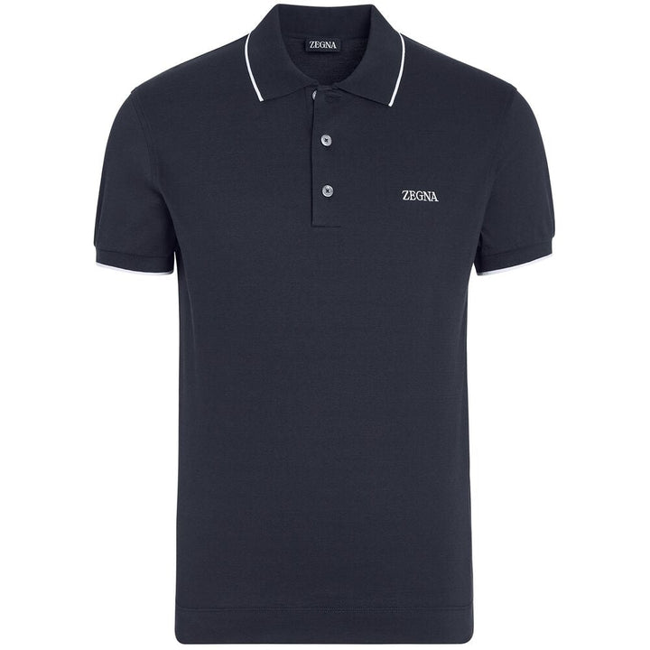 Zegna Blue Polo Shirts Men