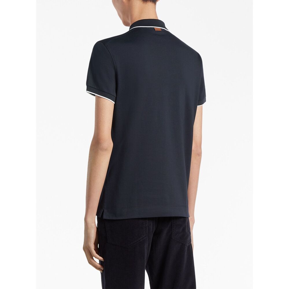Zegna Blue Polo Shirts Men