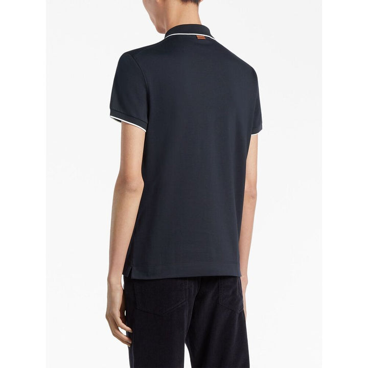 Zegna Blue Polo Shirts Men