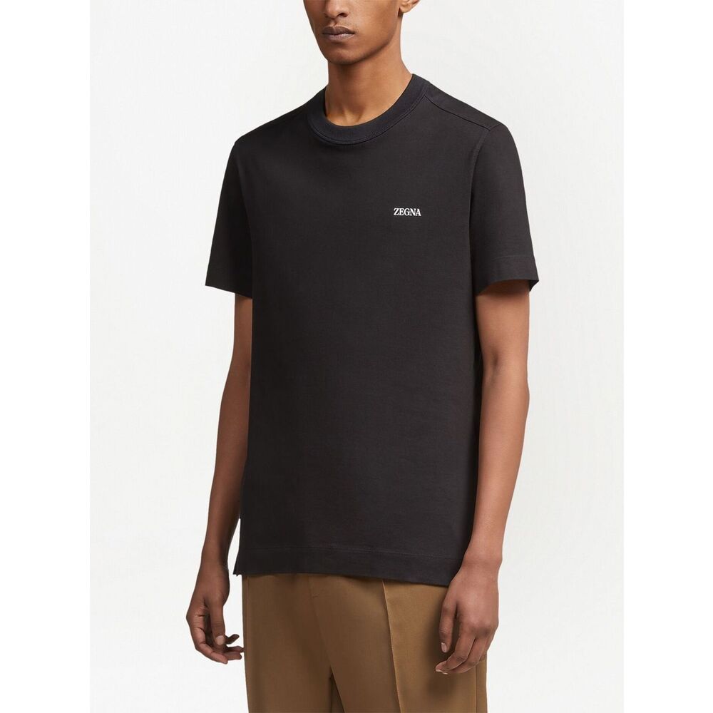 Zegna Black T-Shirts & Vests - T-Shirts Men