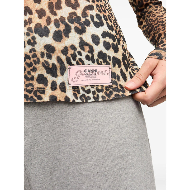 Ganni Brown Tops - T-Shirts & Jerseys Women