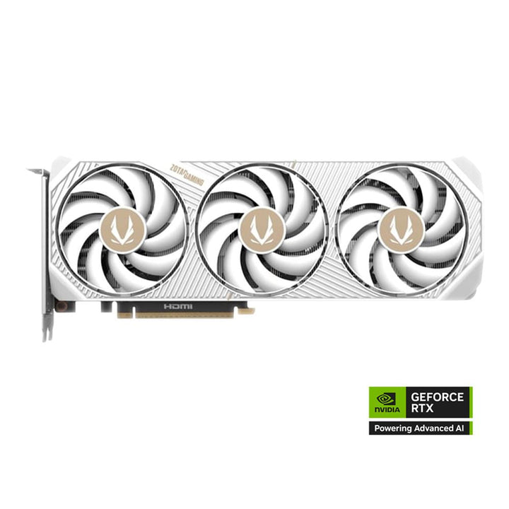 Zotac NVIDIA GeForce RTX 5070 AMP White Overclocked Triple Fan 12GB GDDR7 PCIe 5.0 Graphics Card