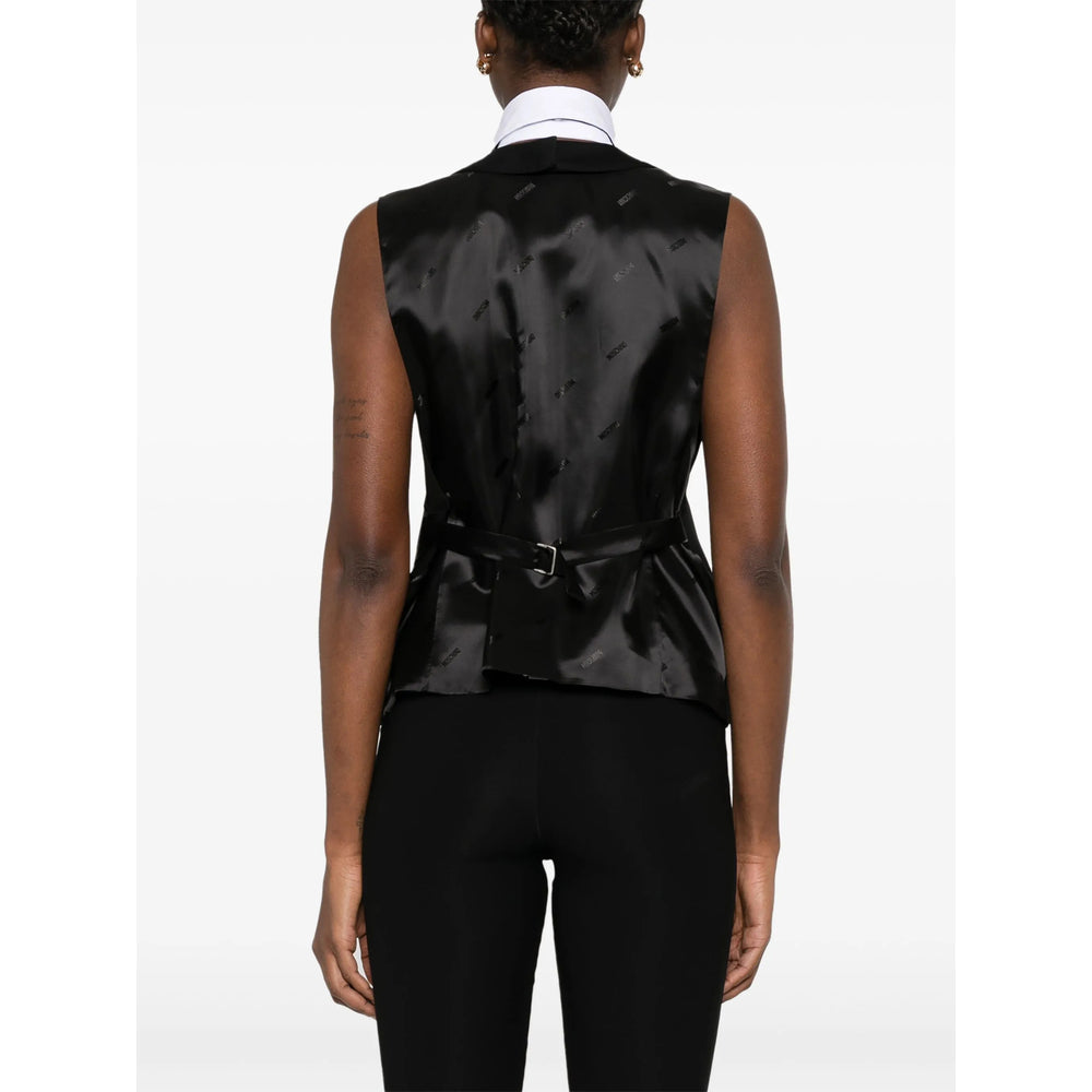 Moschino Black Jackets - Waistcoat & Gilets Women