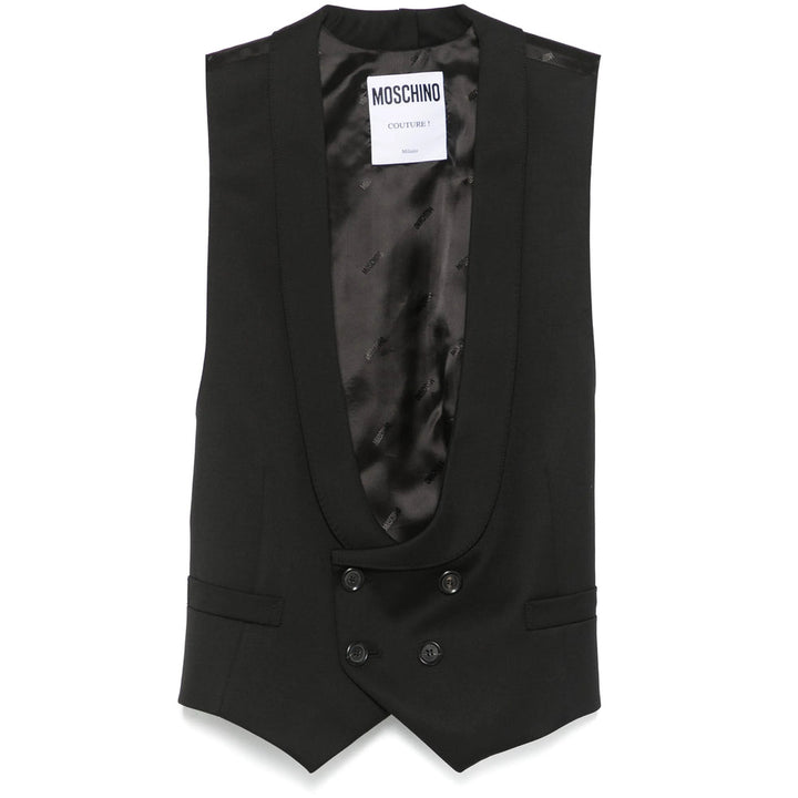 Moschino Black Jackets - Waistcoat & Gilets Women