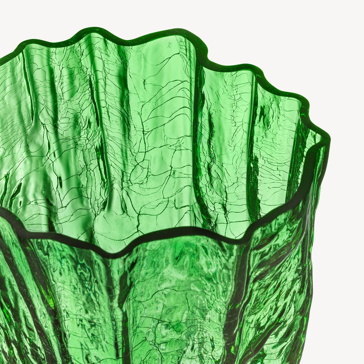 Crackle Vase Green Tall