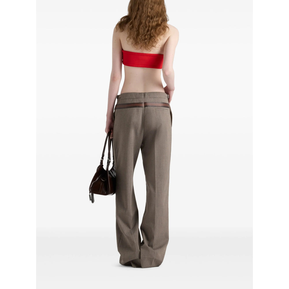 Prada Neutrals Trousers - Straight Trousers Women