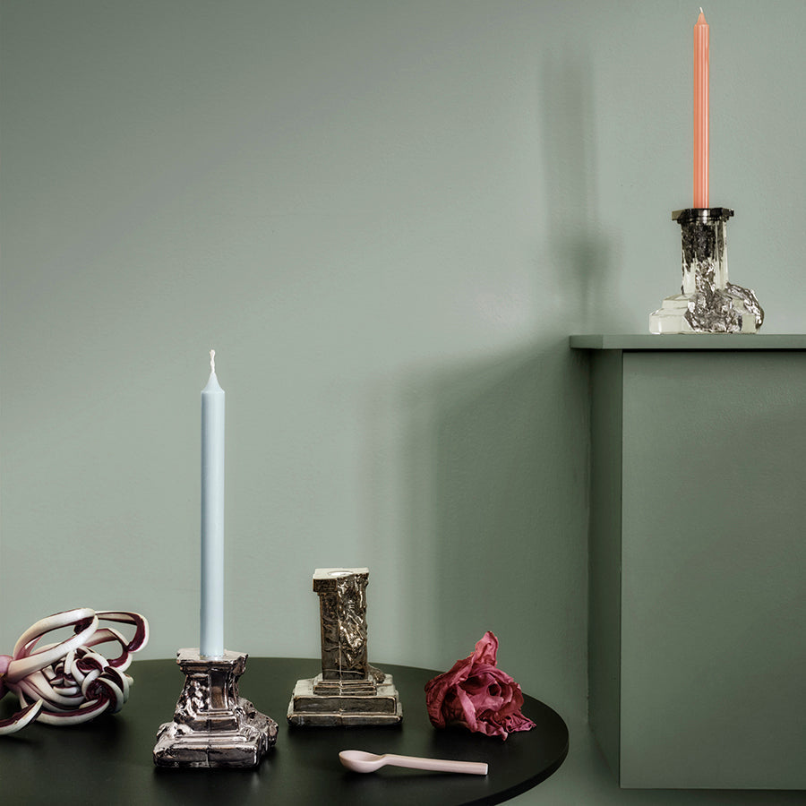 Rocky Baroque Candlestick Glossy Glaze Large