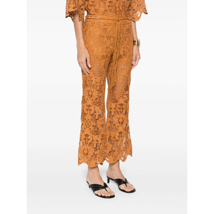 Zimmermann Brown Trousers - Flared Trousers Women