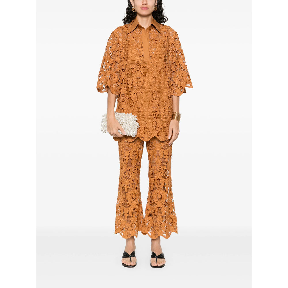 Zimmermann Brown Trousers - Flared Trousers Women