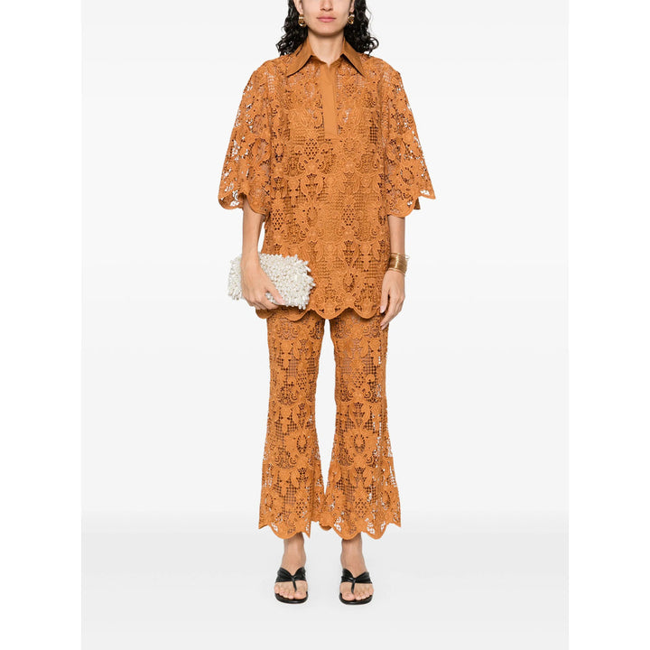 Zimmermann Brown Trousers - Flared Trousers Women