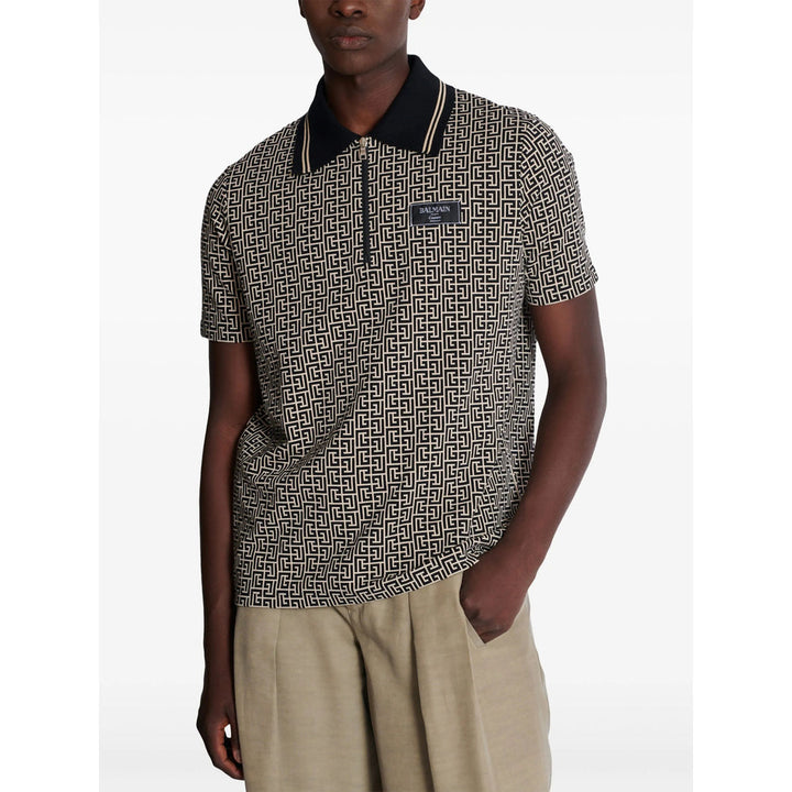 Balmain Black Polo Shirts Men