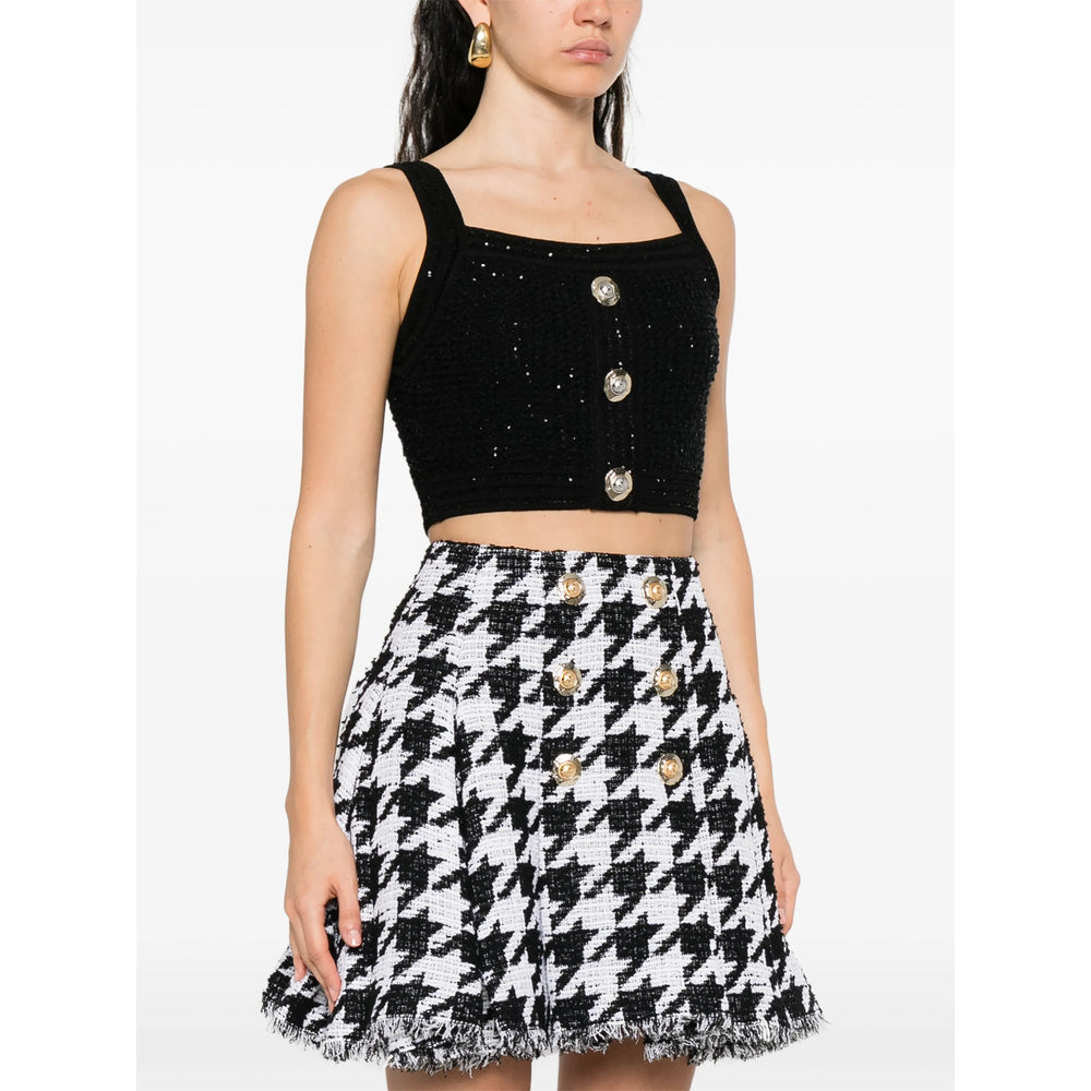 Balmain Black Tops - Vests & Tank Tops Women