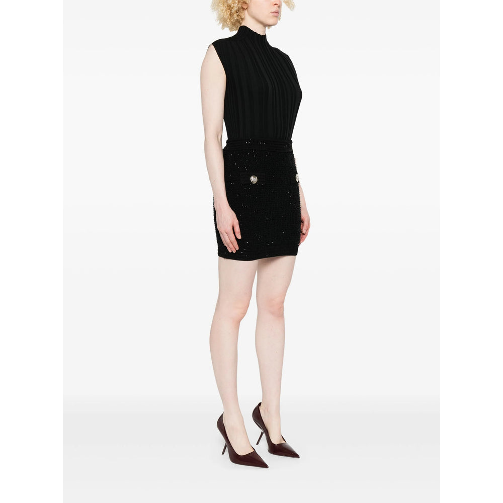 Balmain Black Skirts - High-Waisted Skirts Women