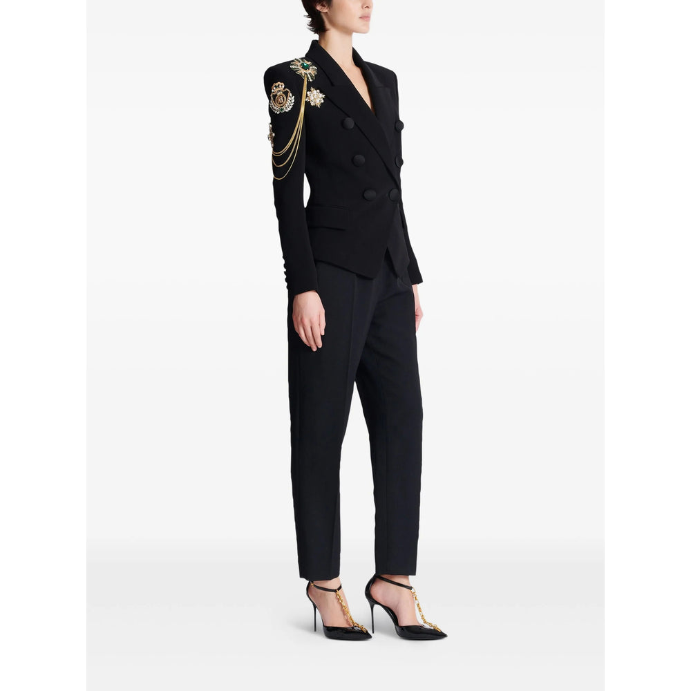 Balmain Black Jackets - Blazers Women