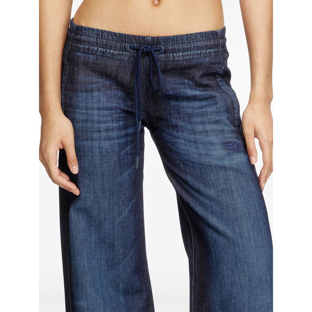 Diesel Blue Denim - Wide-Leg Jeans Women