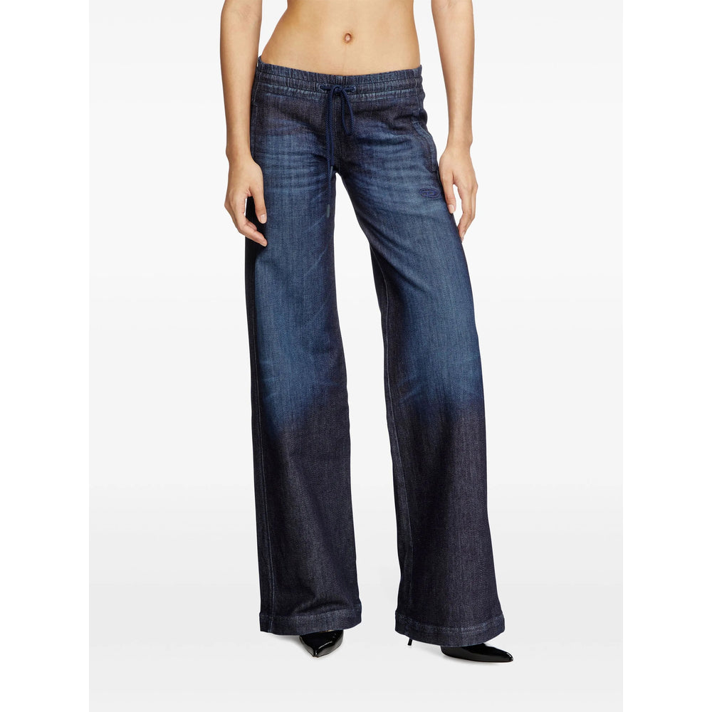 Diesel Blue Denim - Wide-Leg Jeans Women