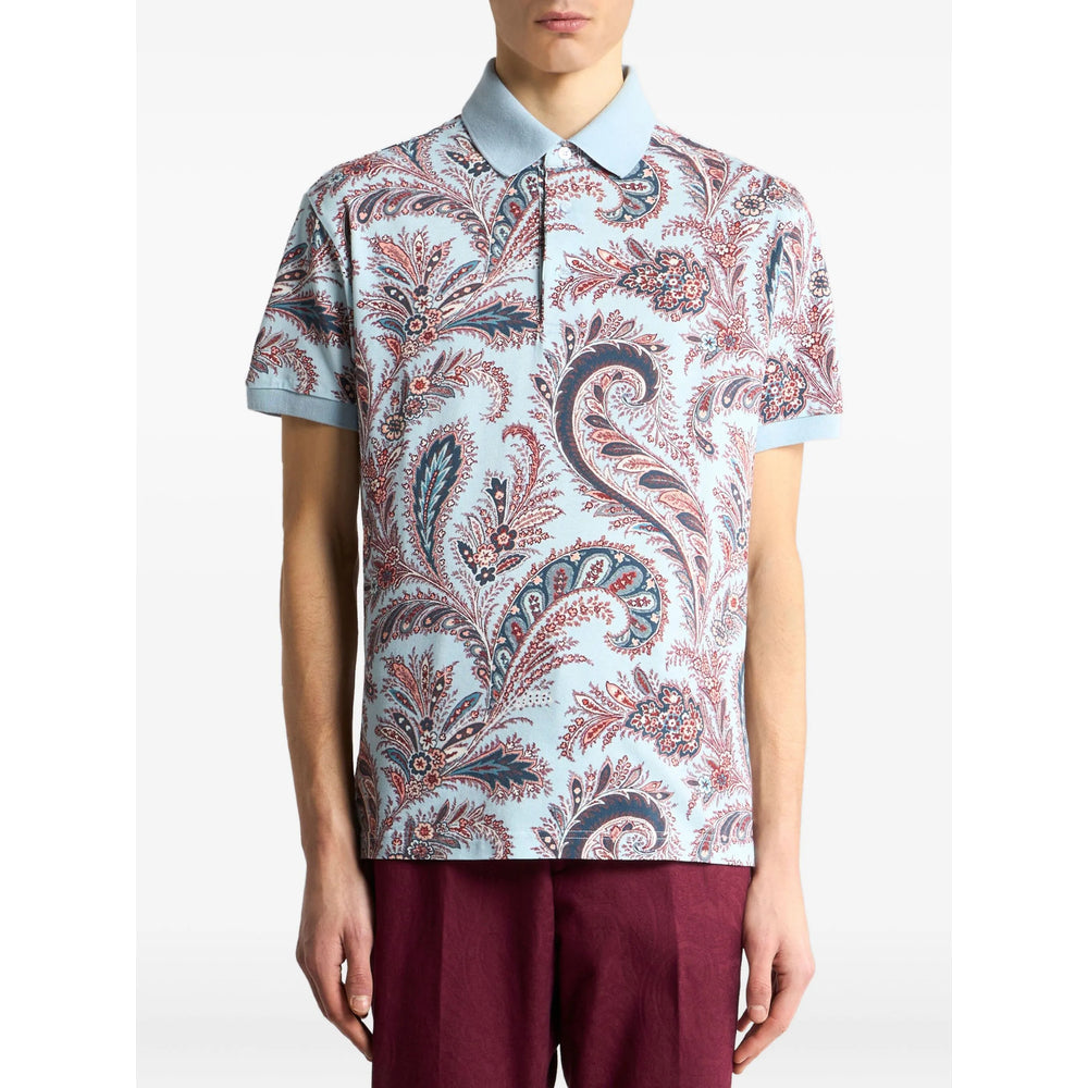 Etro Blue Polo Shirts Men