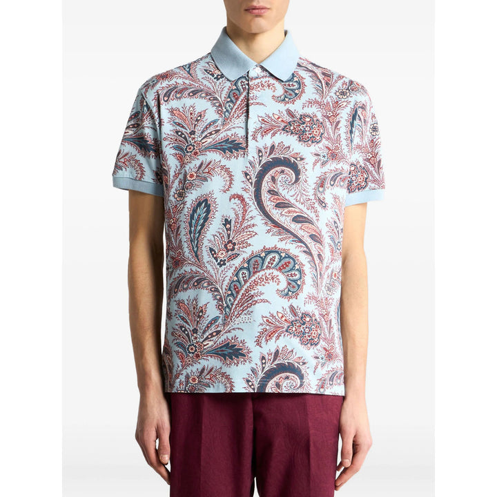 Etro Blue Polo Shirts Men