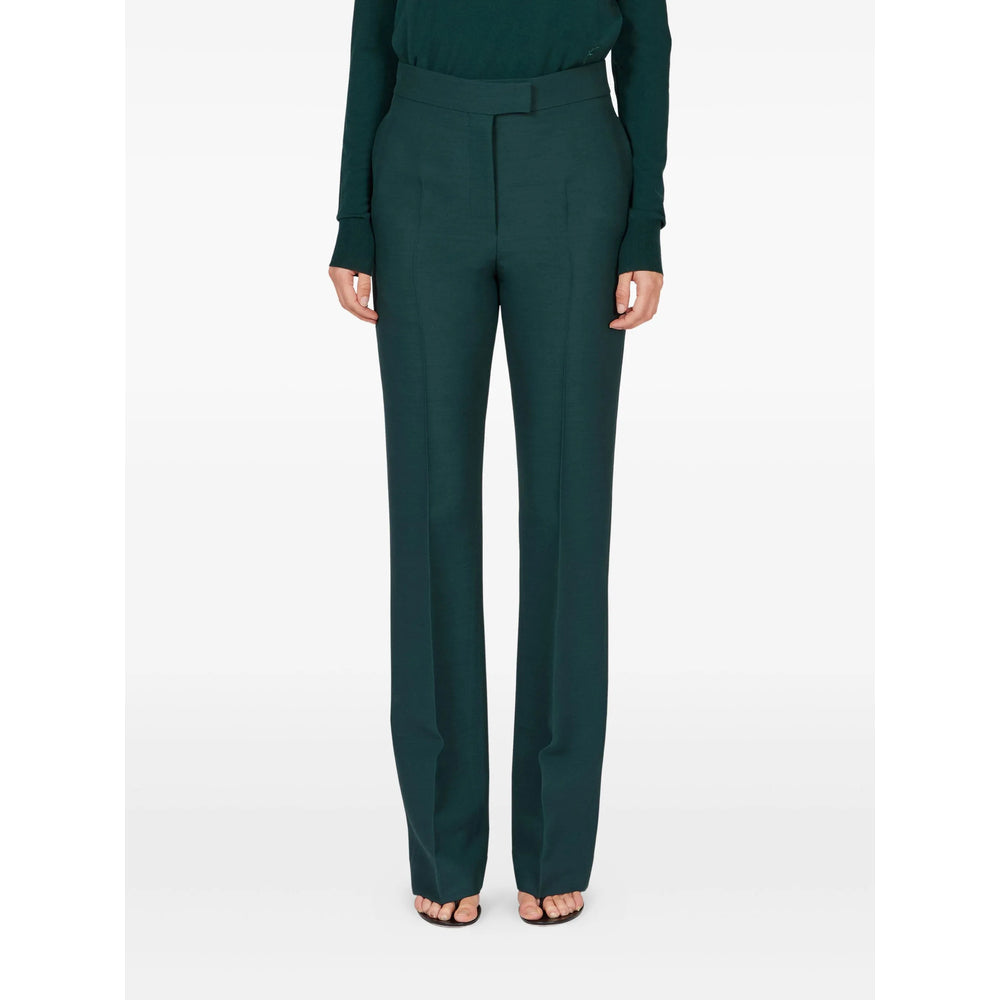 Ferragamo Green Trousers - Tailored Trousers Women