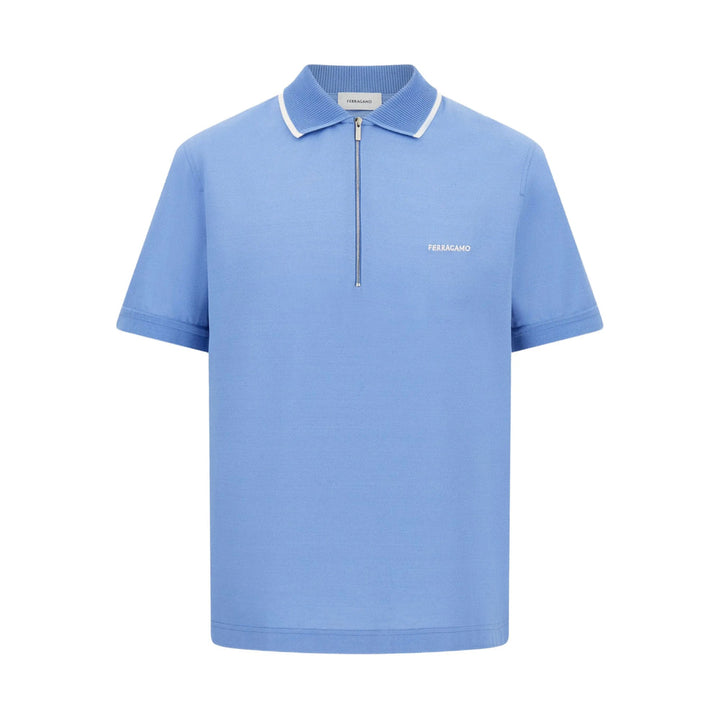 Ferragamo Blue Polo Shirts Men