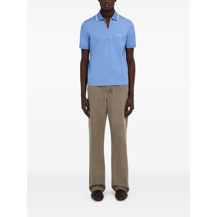 Ferragamo Blue Polo Shirts Men