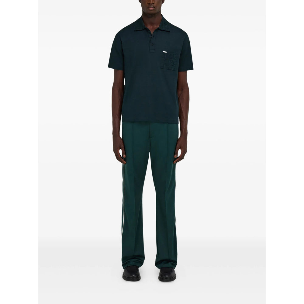 Ferragamo Green Polo Shirts Men