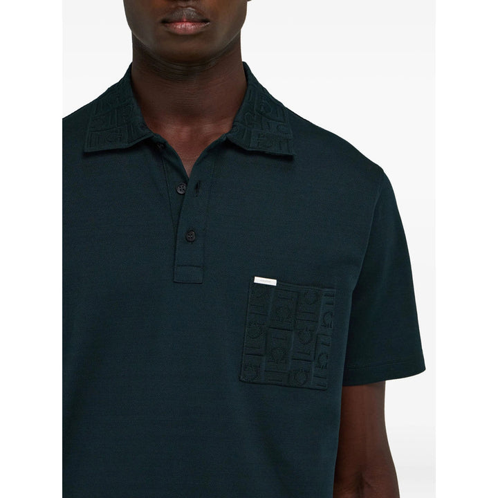 Ferragamo Green Polo Shirts Men