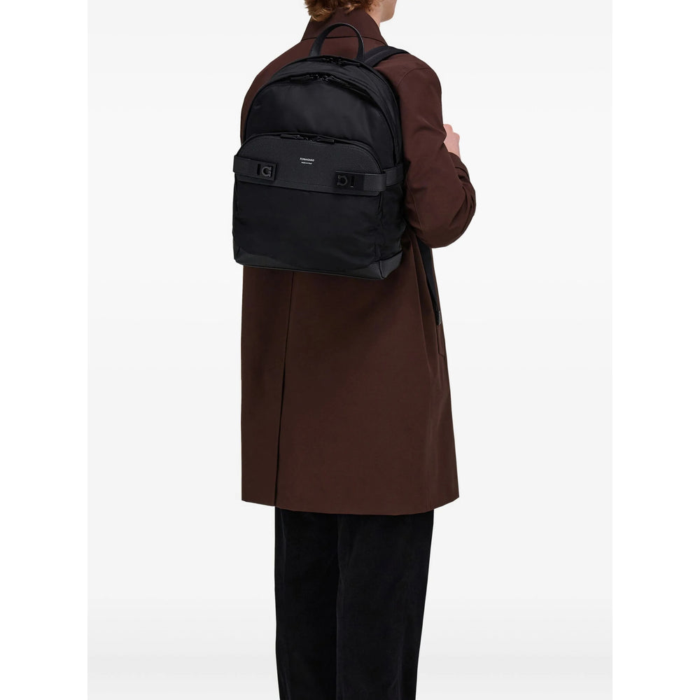 Ferragamo Black Backpacks Men