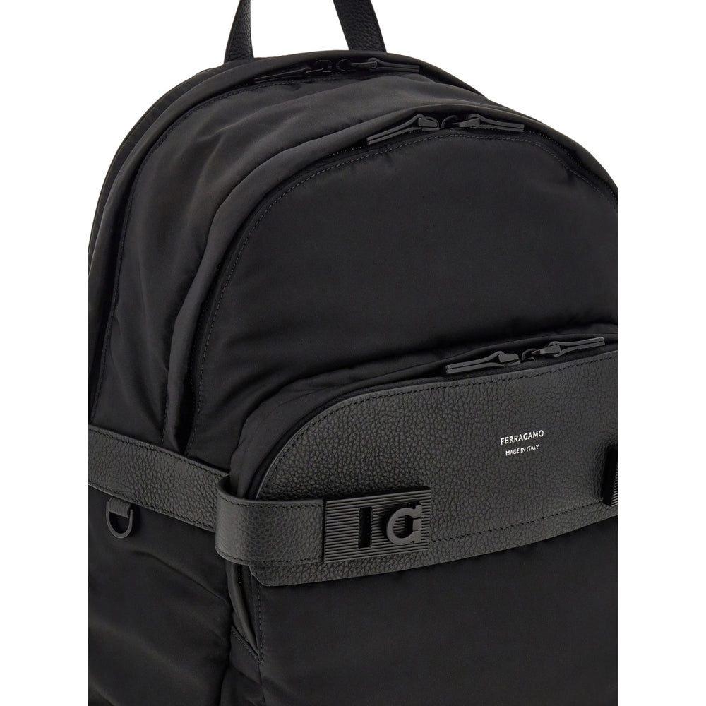 Ferragamo Black Backpacks Men