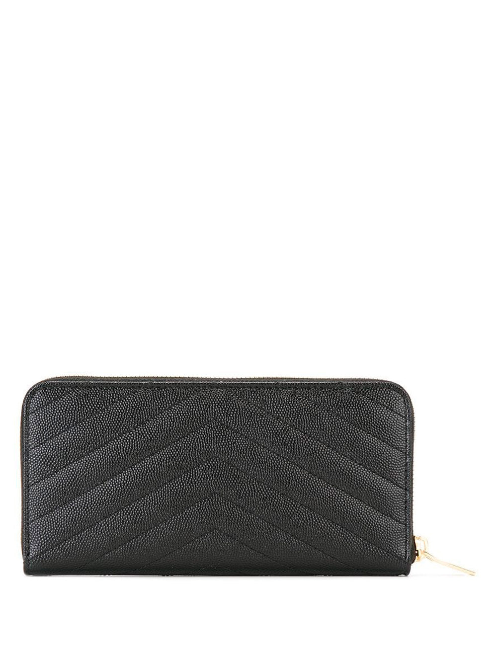 Saint Laurent Women Cassandre Matelassé Zip Around Wallet In Grain De Poudre Leather