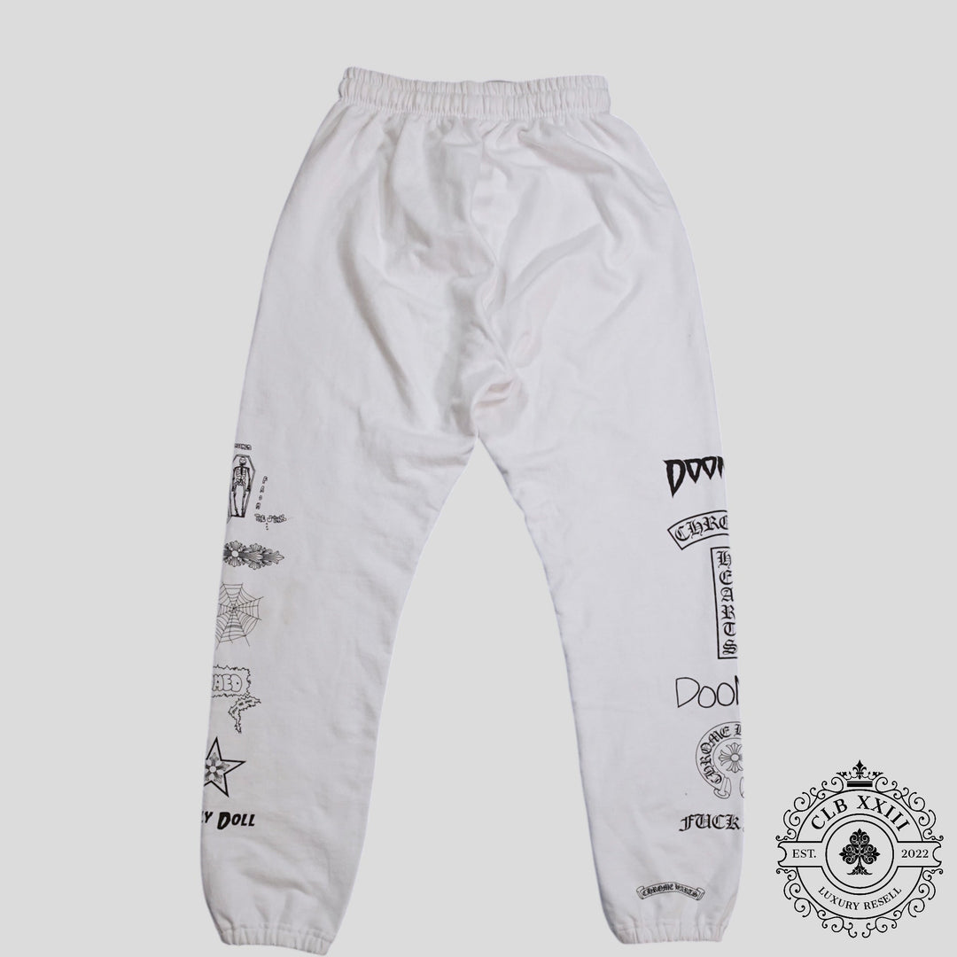 Chrome Hearts Deadly Doll Sweatpants in White
