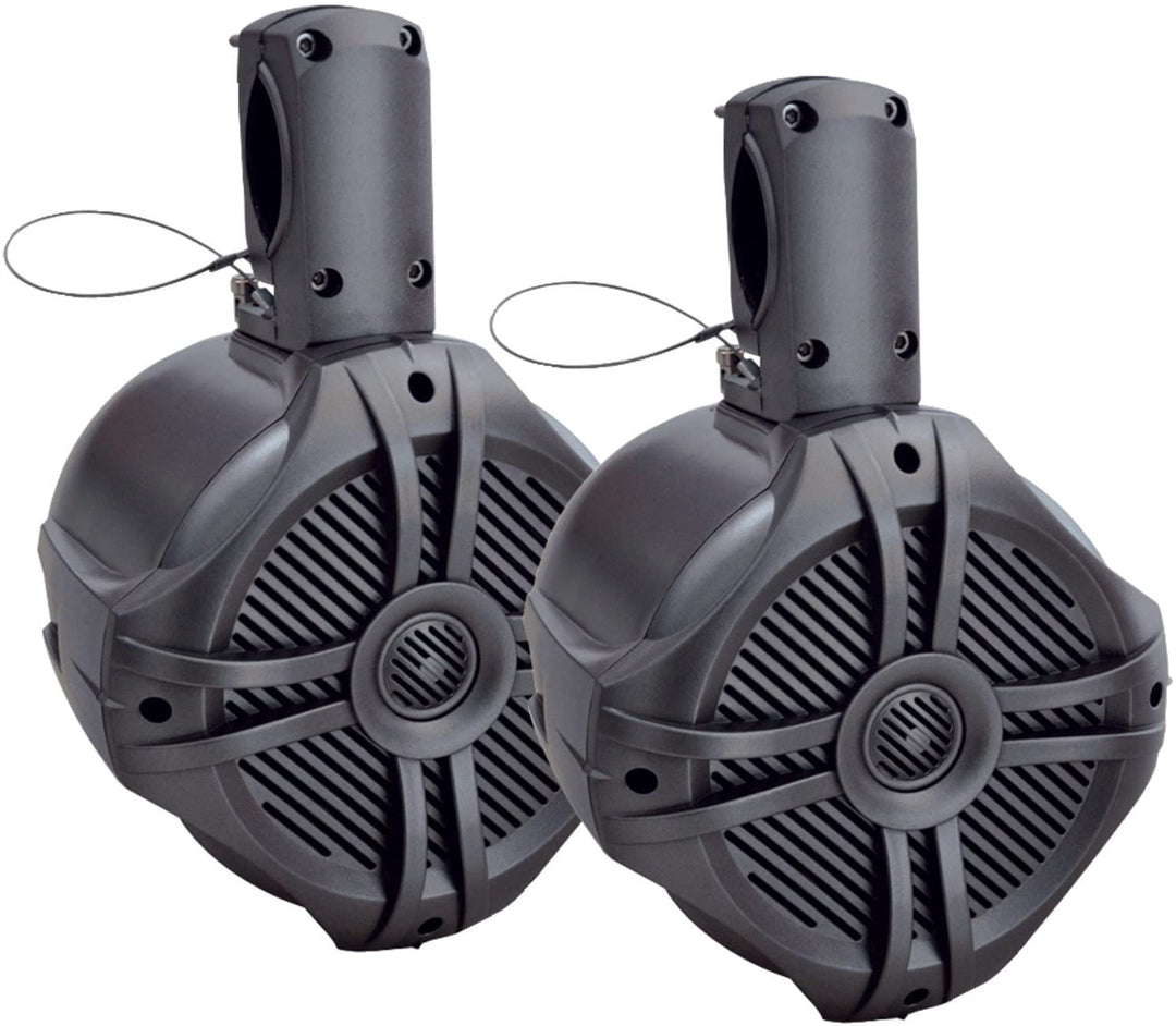 Power Acoustik MWT‐65T Marine-Grade 6.5" 500-Watt Wake Tower Enclosure &amp; Speaker System (Titanium)