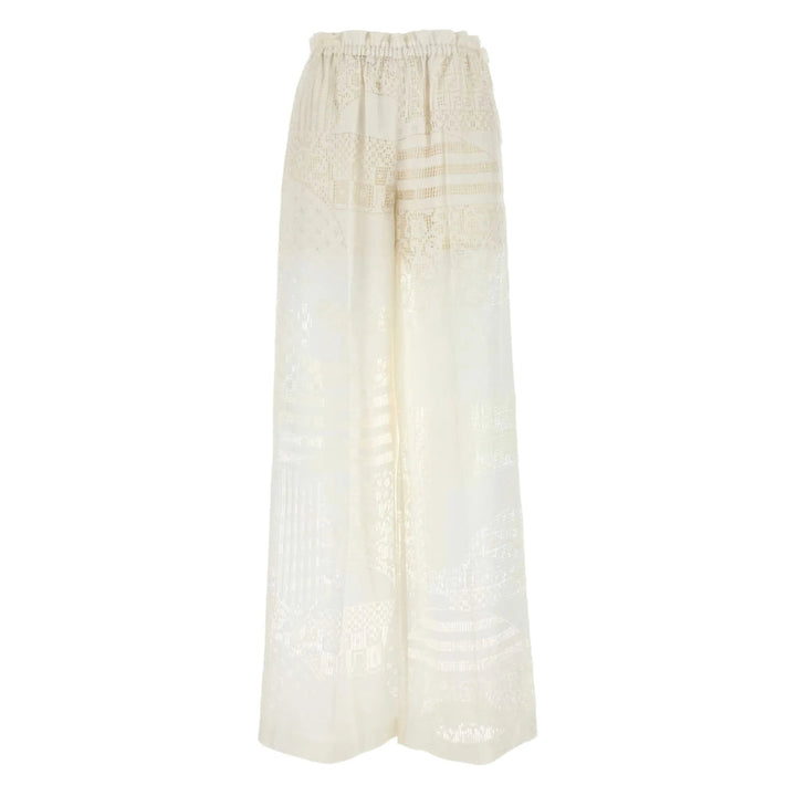 Fendi White Trousers - Palazzo Pants Women