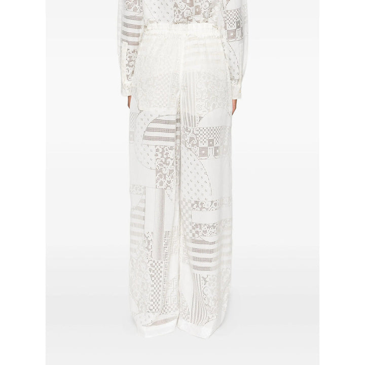 Fendi White Trousers - Palazzo Pants Women