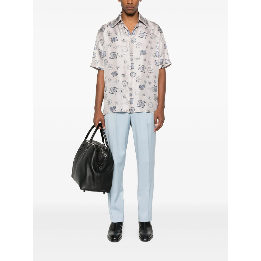 Fendi Grey Shirts Men