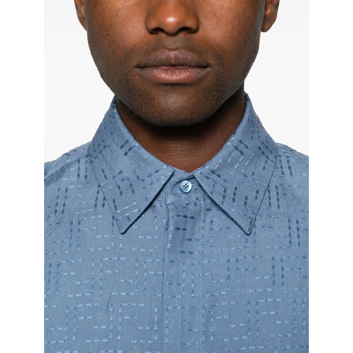 Fendi Blue Shirts Men