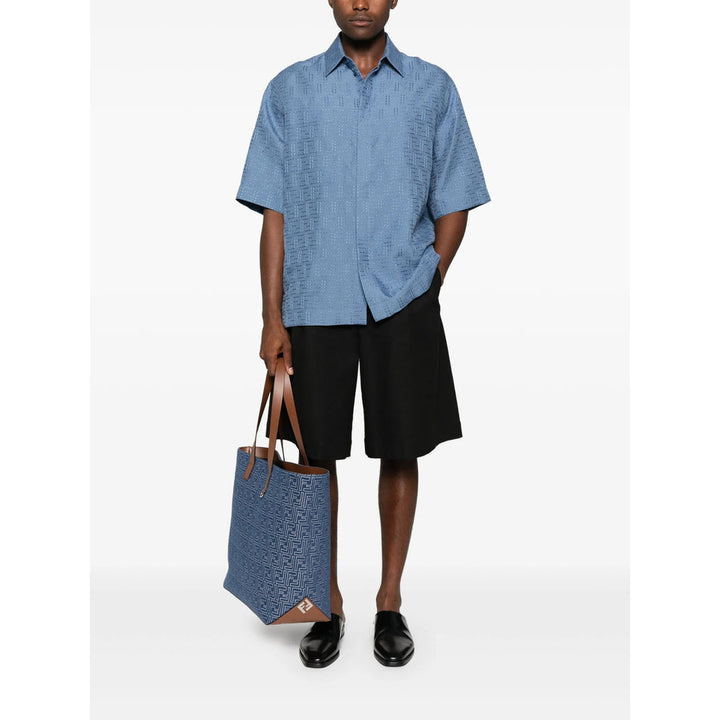 Fendi Blue Shirts Men
