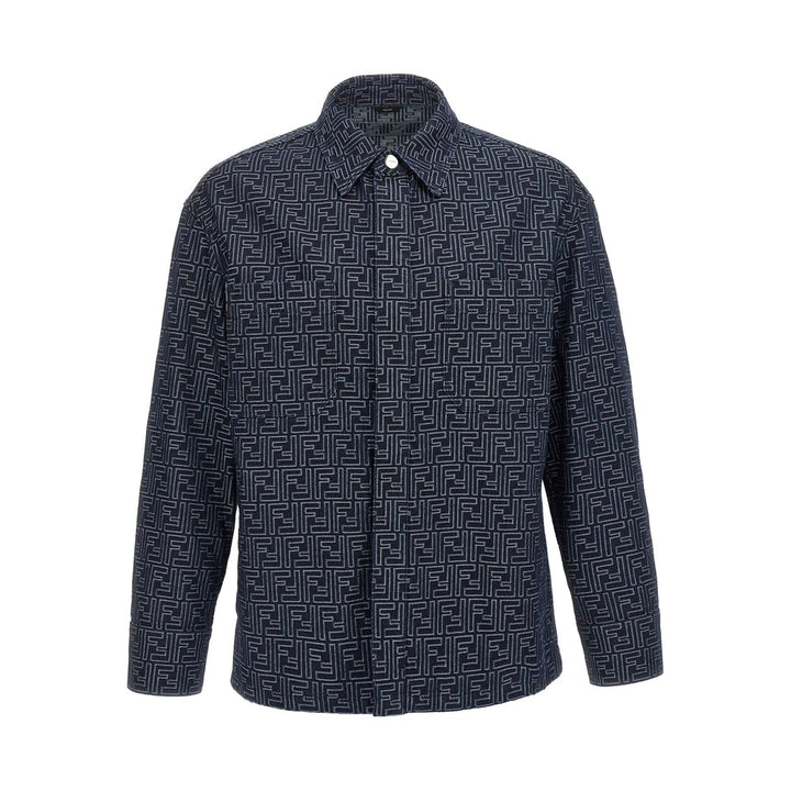 Fendi Blue Jackets - Shirt Jackets Men