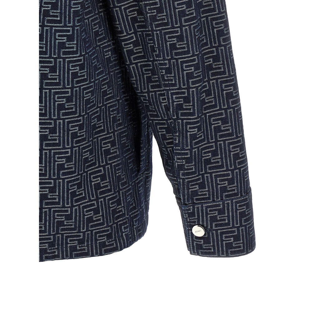 Fendi Blue Jackets - Shirt Jackets Men