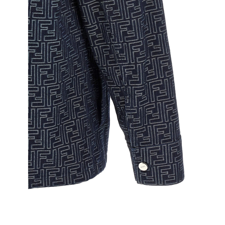 Fendi Blue Jackets - Shirt Jackets Men