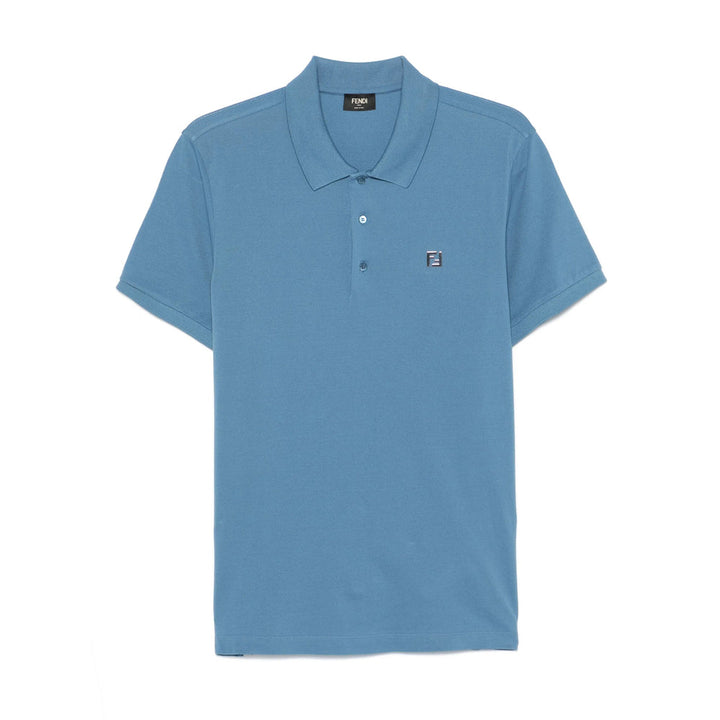 Fendi Blue Polo Shirts Men
