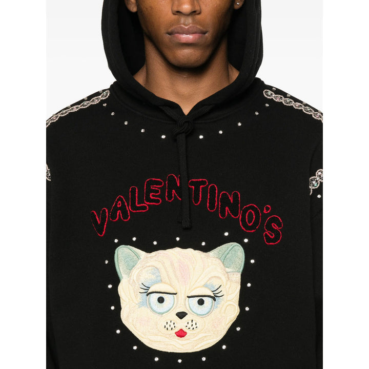 Valentino Black Sweaters & Knitwear - Hoodies Men